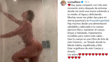 Video caliente: Graciela alfano se grabó desnuda en la ducha y se hizo viral