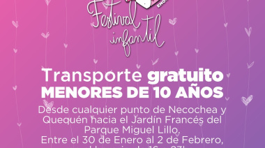 El Festival Infantil vuelve al Parque y habrá colectivo gratis para los chicos por 4 días