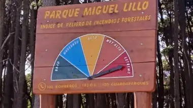 Guardaparques advierten de "riesgo extremo" de incendio forestal en el Parque Miguel Lillo