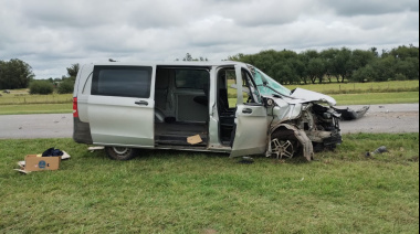 Fuerte choque en la Ruta 227: Un herido fue trasladado al hospital