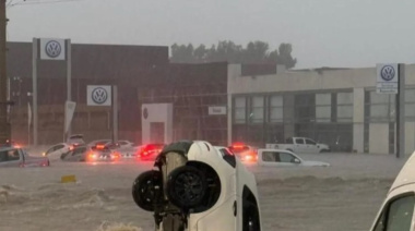 Temporal en Bahía Blanca: 40 familias evacuadas y suspensión del transporte público