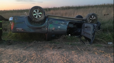 Necochense herido en un vuelco en la Ruta 72