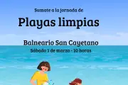 Para cerrar la temporada San Cayetano convoca a sus vecinos a limpiar las playas